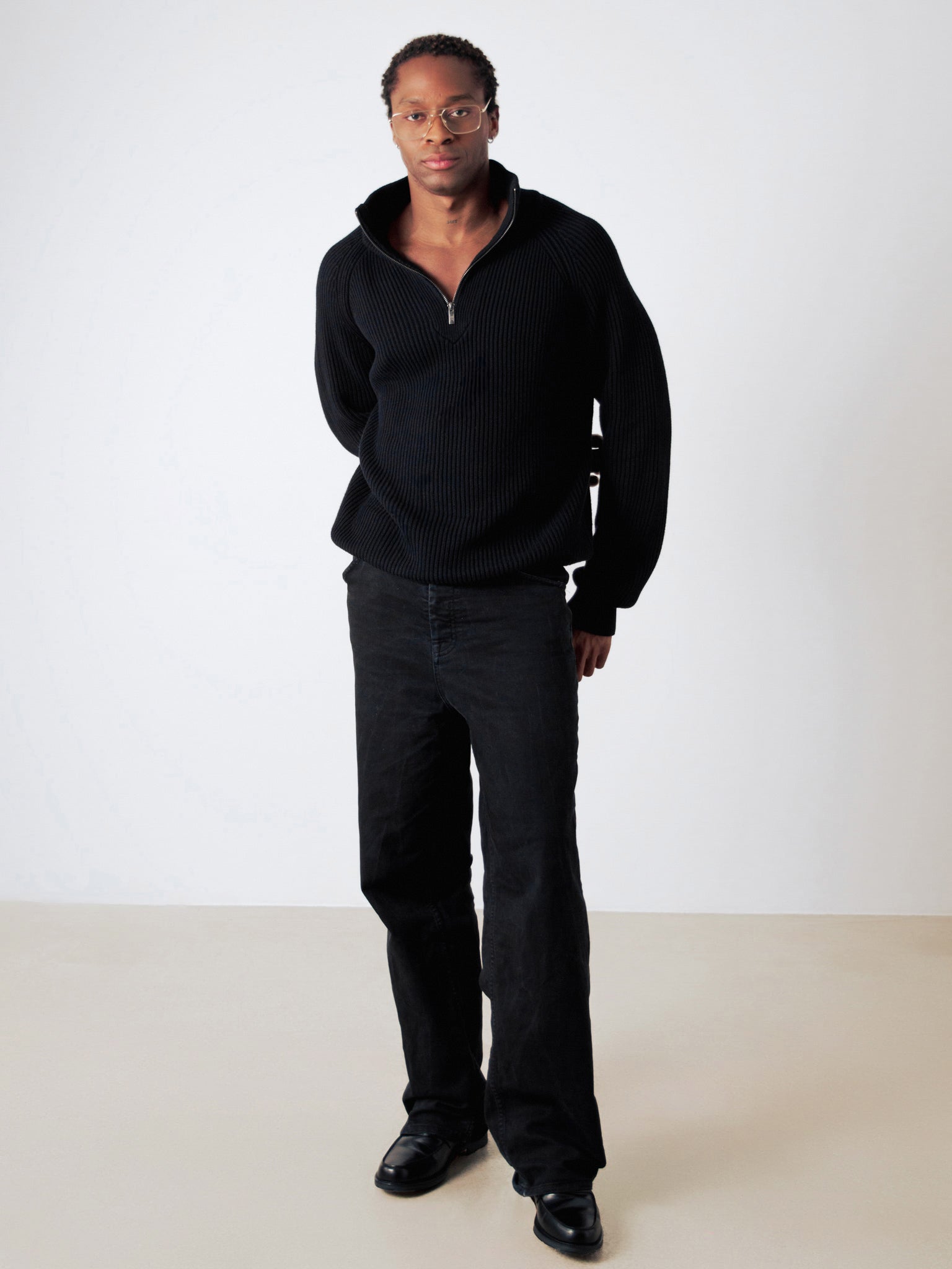 Maglione mezza zip
