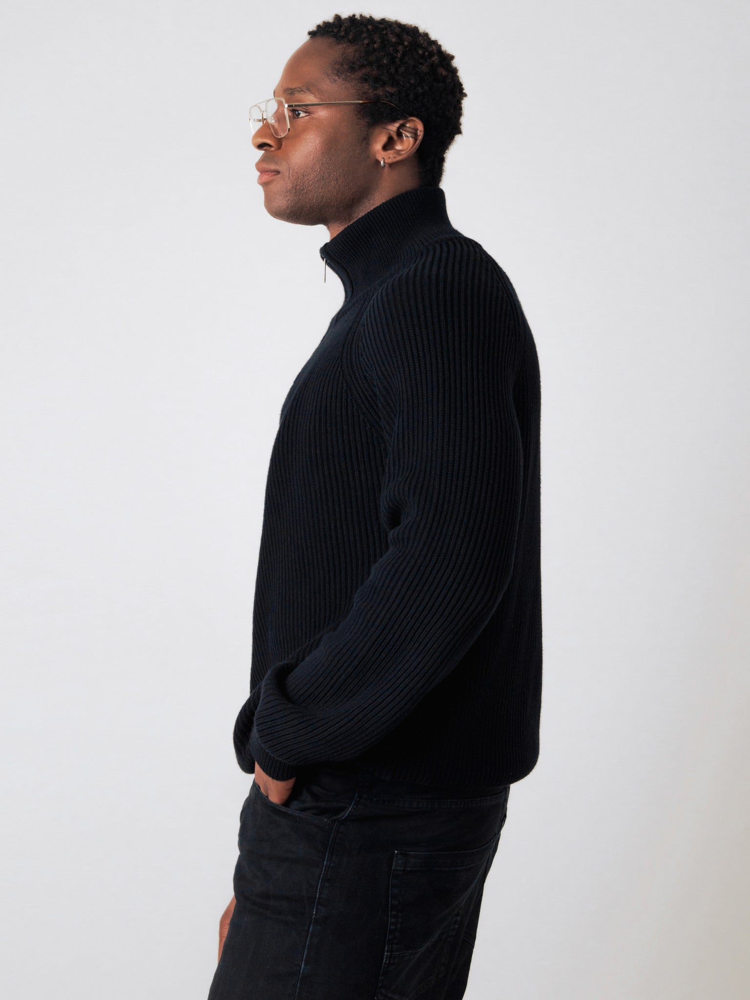Maglione mezza zip