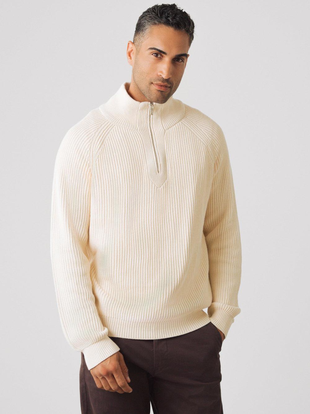Maglione mezza zip