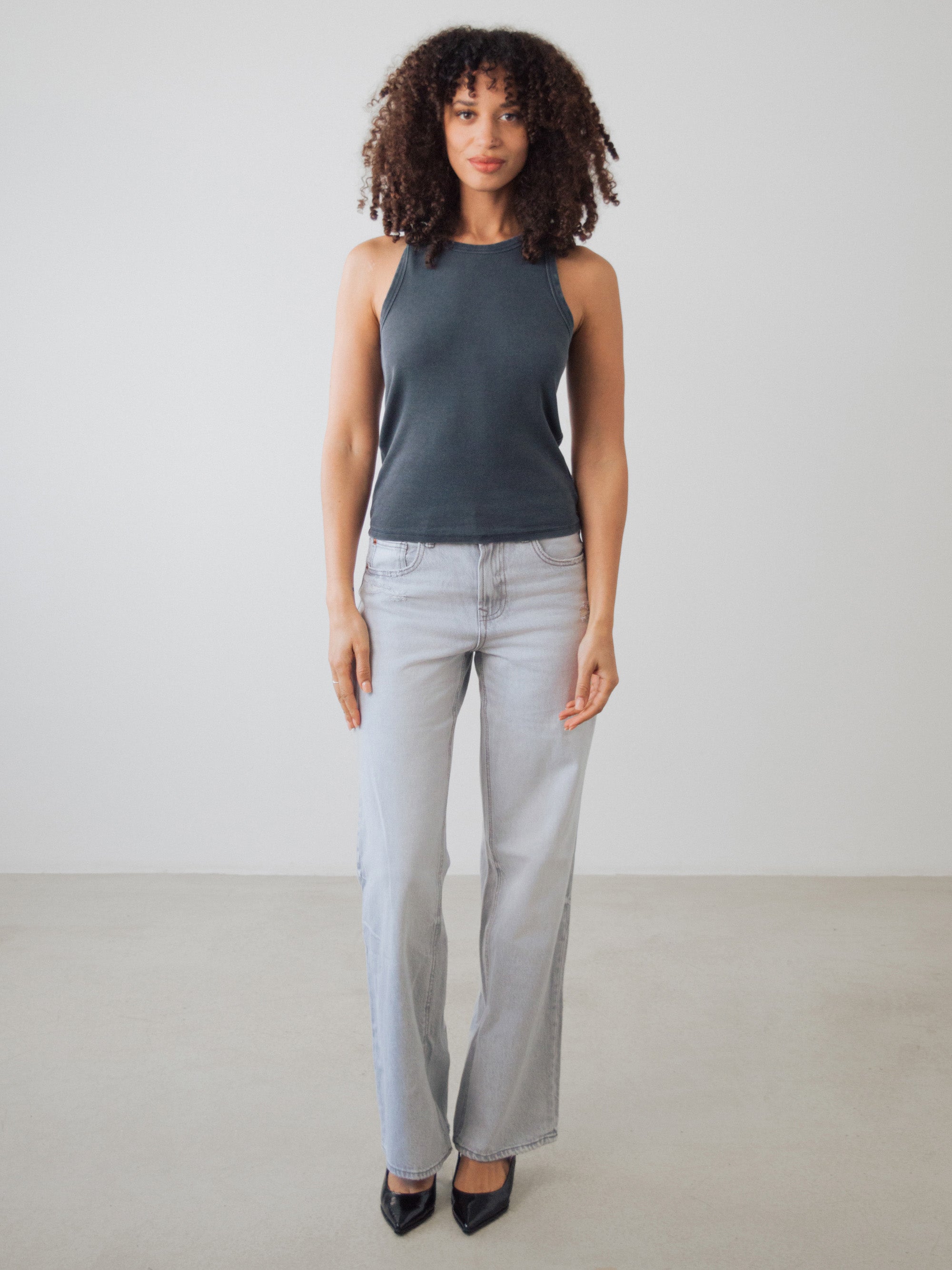 Ribbed Racer Top
