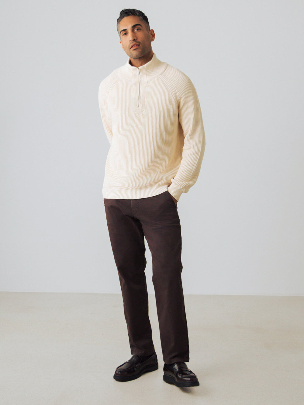 Maglione mezza zip
